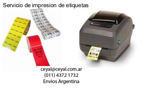 Servicio de impresion de etiquetas