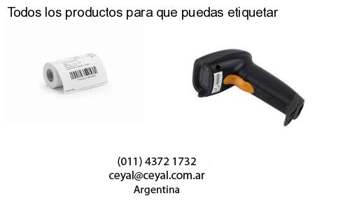 Todos los productos para que puedas etiquetar