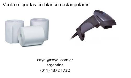 Venta etiquetas en blanco rectangulares