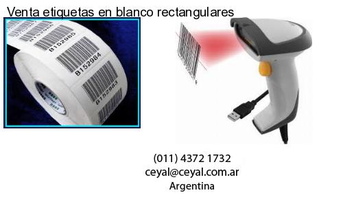 Venta etiquetas en blanco rectangulares