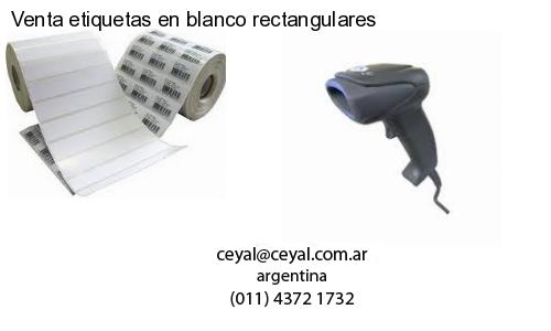 Venta etiquetas en blanco rectangulares