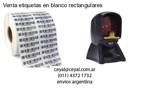 Venta etiquetas en blanco rectangulares