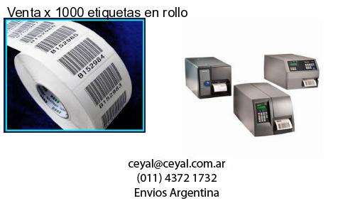 Venta x 1000 etiquetas en rollo