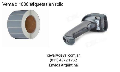 Venta x 1000 etiquetas en rollo