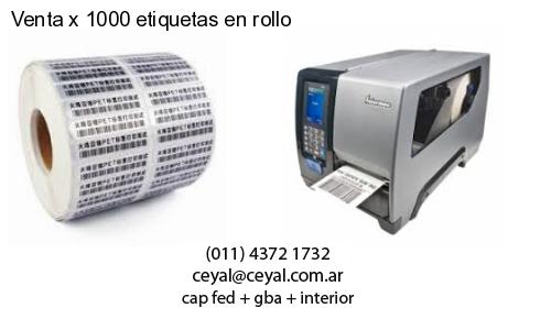 Venta x 1000 etiquetas en rollo
