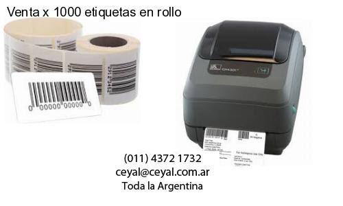 Venta x 1000 etiquetas en rollo