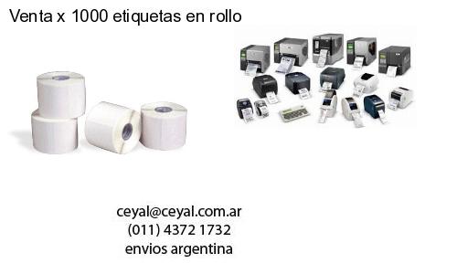 Venta x 1000 etiquetas en rollo