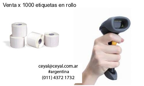 Venta x 1000 etiquetas en rollo