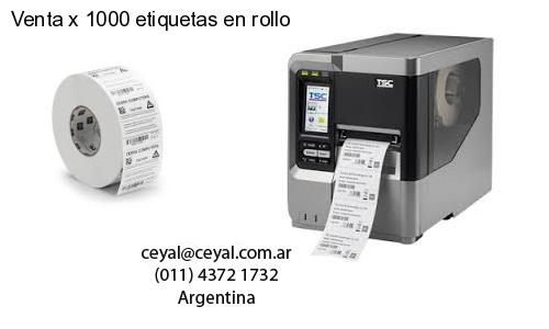 Venta x 1000 etiquetas en rollo