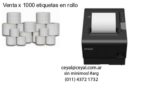 Venta x 1000 etiquetas en rollo