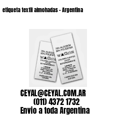 etiqueta textil almohadas – Argentina