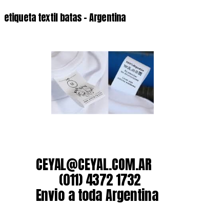 etiqueta textil batas – Argentina
