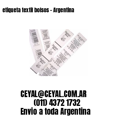 etiqueta textil bolsos – Argentina