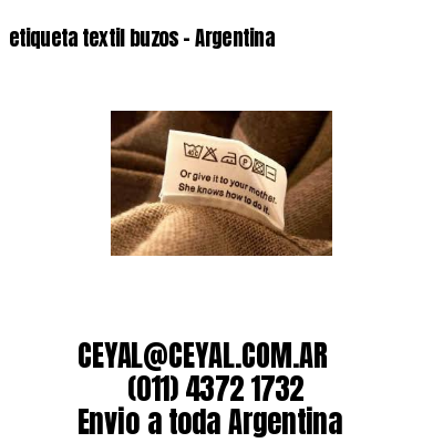 etiqueta textil buzos – Argentina