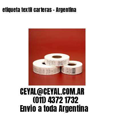 etiqueta textil carteras – Argentina