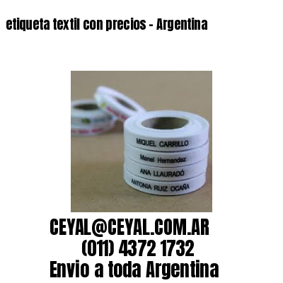 etiqueta textil con precios – Argentina