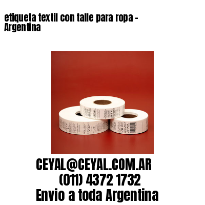 etiqueta textil con talle para ropa – Argentina