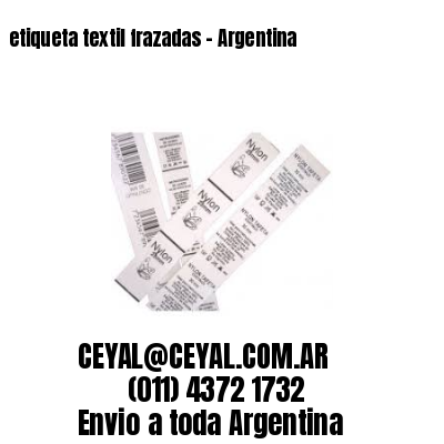 etiqueta textil frazadas – Argentina