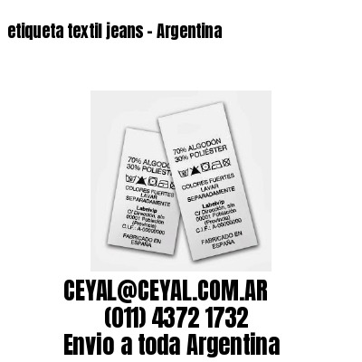 etiqueta textil jeans – Argentina