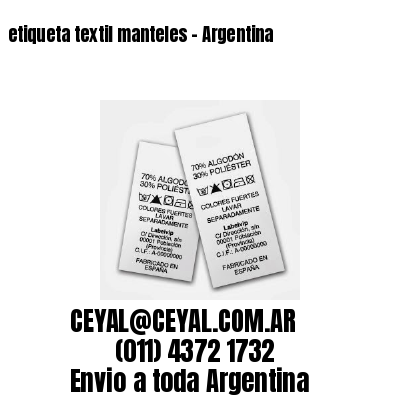etiqueta textil manteles – Argentina