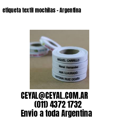 etiqueta textil mochilas – Argentina