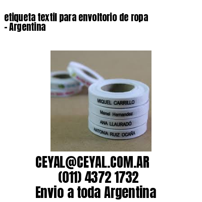 etiqueta textil para envoltorio de ropa – Argentina