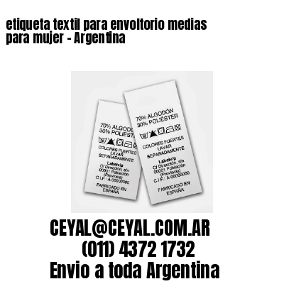 etiqueta textil para envoltorio medias para mujer – Argentina