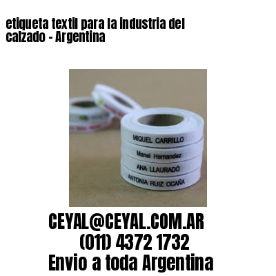 etiqueta textil para la industria del calzado – Argentina