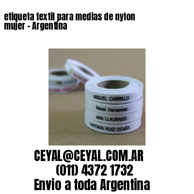 etiqueta textil para medias de nylon mujer – Argentina