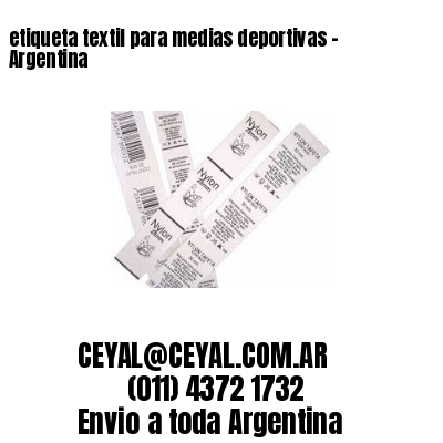 etiqueta textil para medias deportivas – Argentina