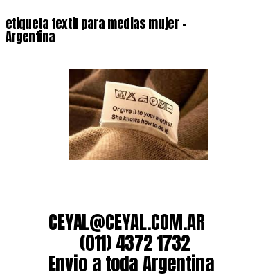 etiqueta textil para medias mujer – Argentina