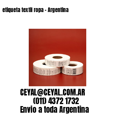 etiqueta textil ropa – Argentina