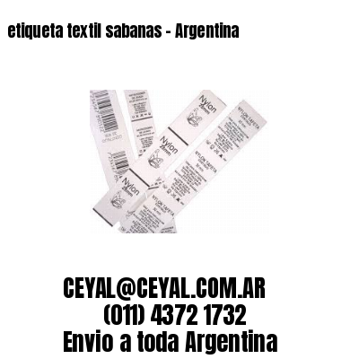 etiqueta textil sabanas – Argentina