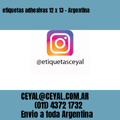 etiquetas adhesivas 12 x 13 – Argentina
