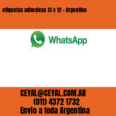 etiquetas adhesivas 13 x 12 – Argentina