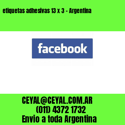 etiquetas adhesivas 13 x 3 – Argentina
