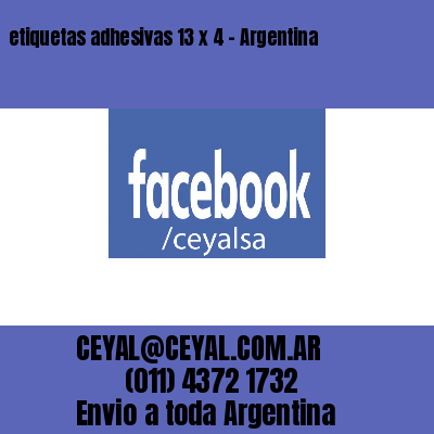 etiquetas adhesivas 13 x 4 – Argentina