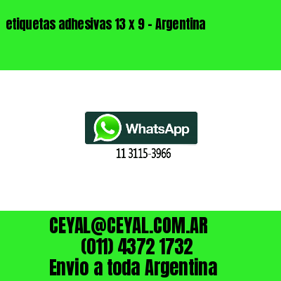 etiquetas adhesivas 13 x 9 – Argentina