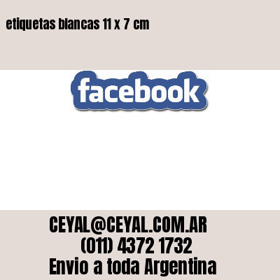 etiquetas blancas 11 x 7 cm