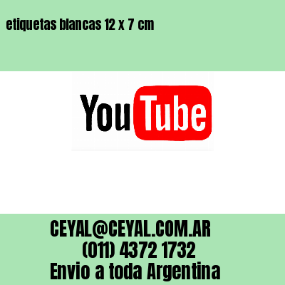etiquetas blancas 12 x 7 cm