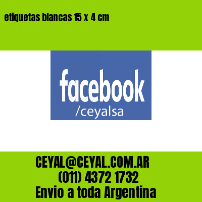etiquetas blancas 15 x 4 cm