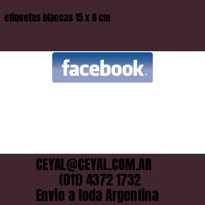 etiquetas blancas 15 x 8 cm