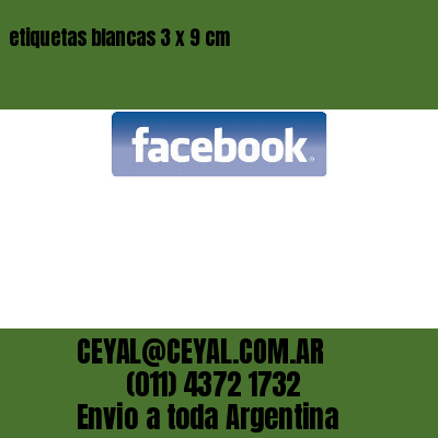 etiquetas blancas 3 x 9 cm