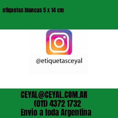 etiquetas blancas 5 x 14 cm
