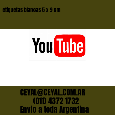 etiquetas blancas 5 x 9 cm