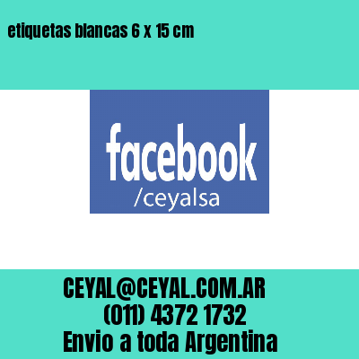 etiquetas blancas 6 x 15 cm