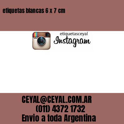 etiquetas blancas 6 x 7 cm