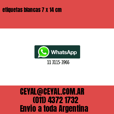 etiquetas blancas 7 x 14 cm