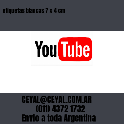 etiquetas blancas 7 x 4 cm