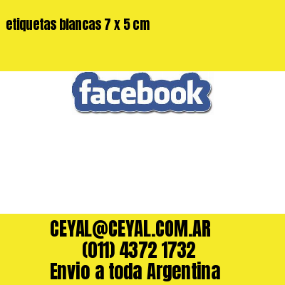 etiquetas blancas 7 x 5 cm